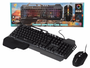 Set Teclado Y Mouse Gamer Símil Mecánico Jx-kt660 Con Rgb