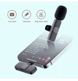 Micrófono Solapa Inalámbrico Lightning Usb-c Pc Celular K8