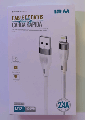Cable Tipo Lightning Carga Rápida 1 Metro Resistente